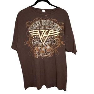 Van Halen Rock & Roll Brown T-Shirt Men’s XL​